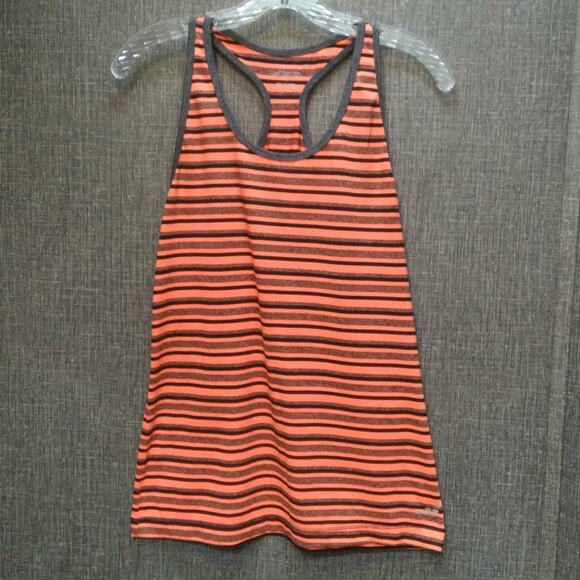 BCG Women's Athletic Workout Tank Top - Orange & Black Striped, Size S - Picture 4 of 4